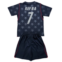 Camiseta Estados Unidos Giovanni Reyna #7 Segunda Equipación Replica Mundial 2026 para niños mangas cortas (+ Pantalones cortos)
